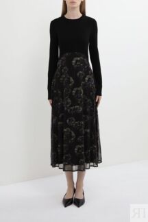 Платье с двойной юбкой из сетки и принтом M. Christian Lacroix Desigual