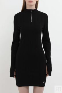 Платье трикотажное с воротником на молнии Calvin Klein Jeans
