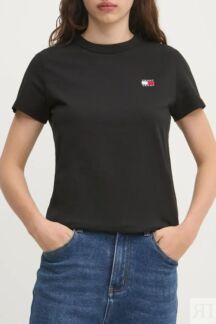 Футболка хлопковая с логотипом Tommy Jeans