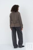 Пальто шерстяное двубортное укороченного кроя ElectraStyle фото 2