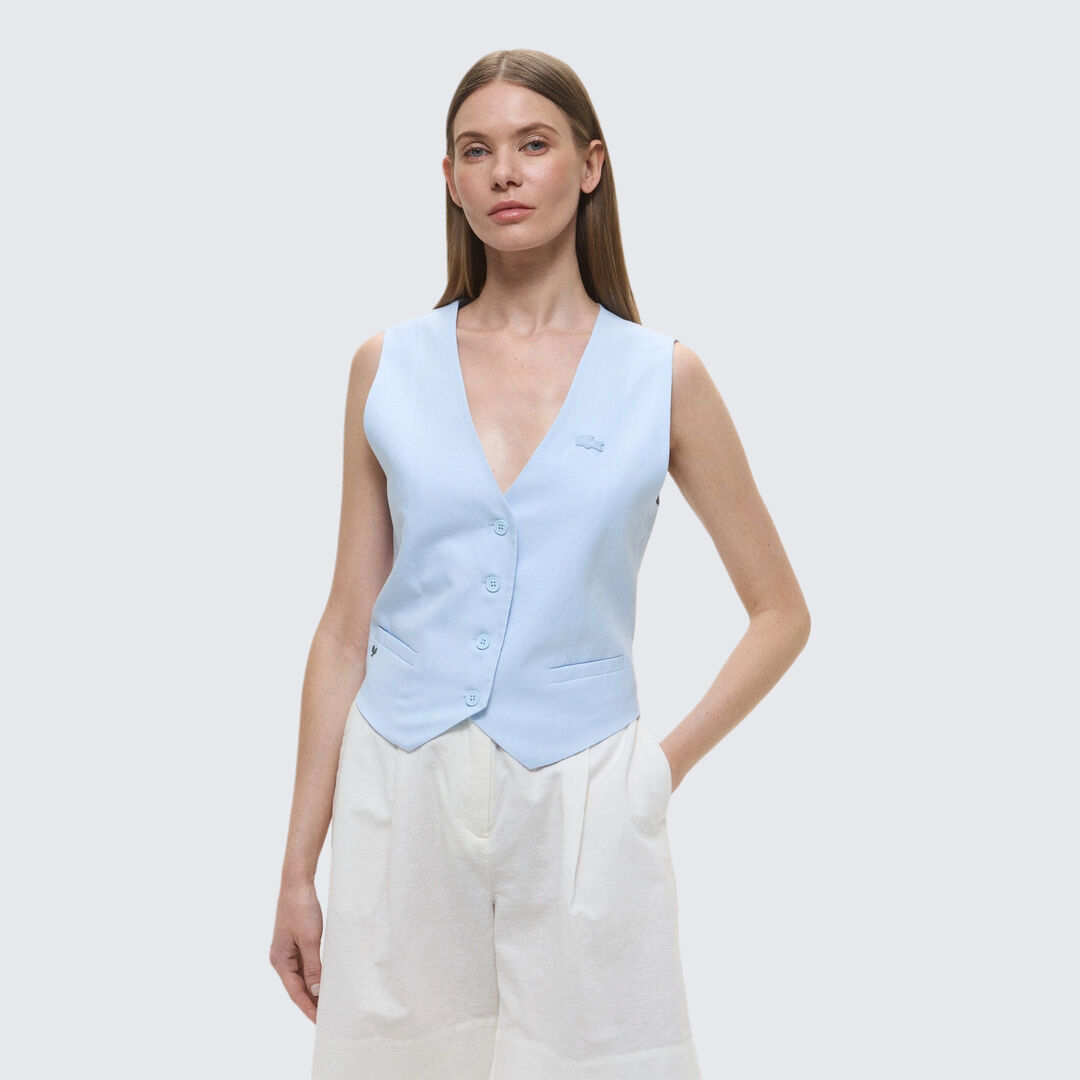 Женская облегающая блузка-жилетка Lacoste фото 1