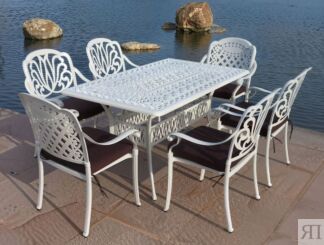 Белая мебель из литого алюминия Rimini 6 white Кит маркет
