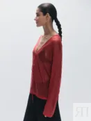 Полупрозрачный кардиган из вискозы на завязках Zarina ZR2505083303-21 фото 4