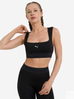 Спортивный топ бра PUMA Move Lace Bra, Черный