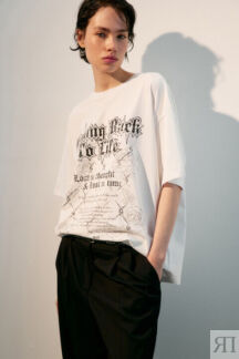 Футболка oversize с принтом в стиле гранж befree