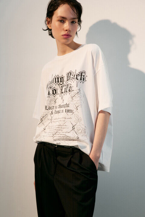 Футболка oversize с принтом в стиле гранж befree 4680798062433 фото 1