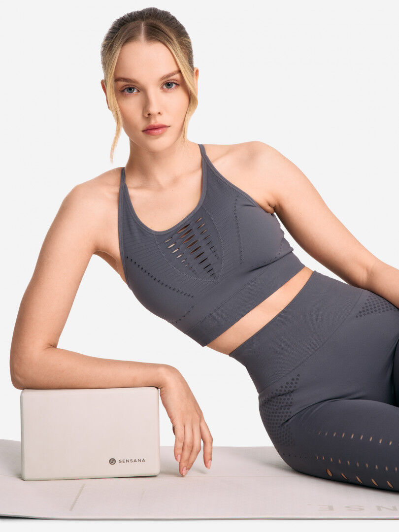 Спортивный топ бра Sensana AsanaSoul, Коричневый 132784S7W-93 фото 1