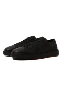 Кожаные кеды Cleanic Santoni