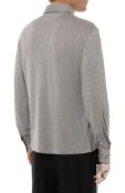 Поло из шелка и хлопка Brunello Cucinelli MH8363914 фото 4