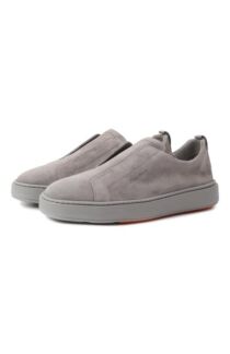 Замшевые кеды Cleanic Santoni