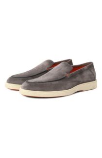 Замшевые лоферы Detroit Santoni