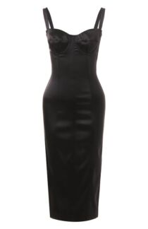 Атласное платье Dolce & Gabbana