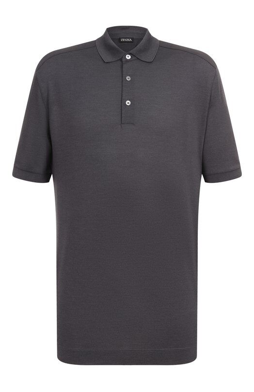 Поло из хлопка и шелка Zegna F786/UF341A9 фото 1