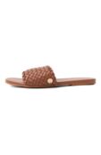 Кожаные шлепанцы Melissa Odabash WOVEN SLIDER CR фото 4