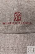 Бейсболка изо льна и шерсти Brunello Cucinelli MW4829850 фото 3