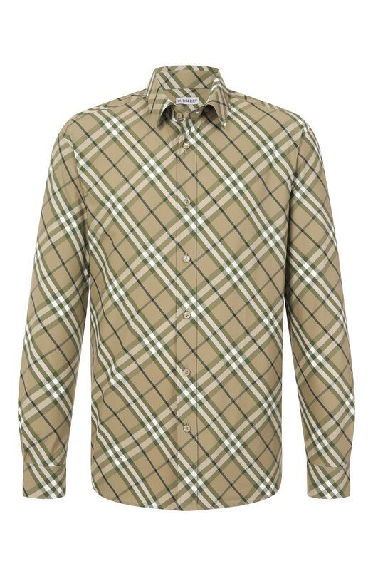 Хлопковая рубашка Burberry 8109377 фото 1
