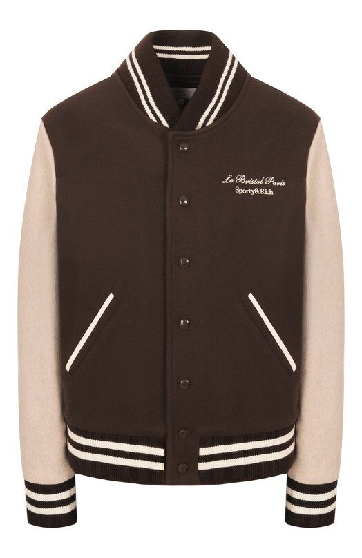 Бомбер из шерсти и кашемира Sporty & Rich x Le Bristol Paris Sporty and Ric 0W007517619BR03 фото 1