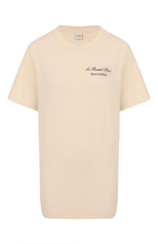 Хлопковая футболка Sporty & Rich x Le Bristol Paris Sporty and Rich T0043517619CR01 фото 1