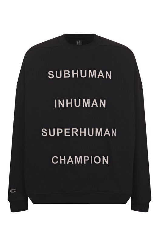 Хлопковый свитшот Rick Owens x Champion Rick Owens CM01E1669/CHFE фото 1