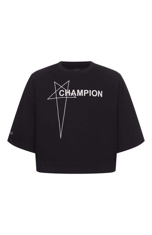 Хлопковая футболка Rick Owens x Champion Rick Owens CM01E1677/CHJG фото 1