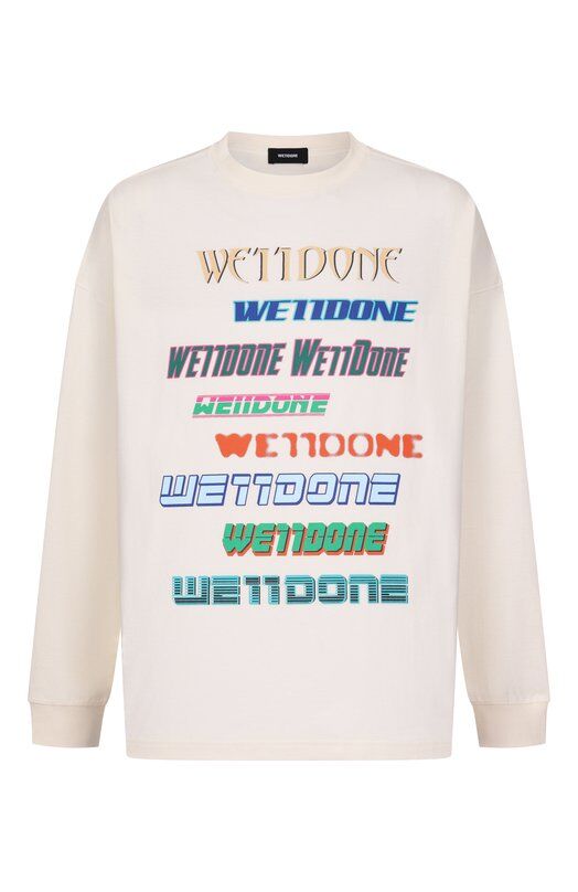 Хлопковый лонгслив We11done WD-TT1-22-848-U-WH фото 1