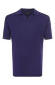 Поло из хлопка и шелка Brioni UMKC0L/PBK02 фото 1