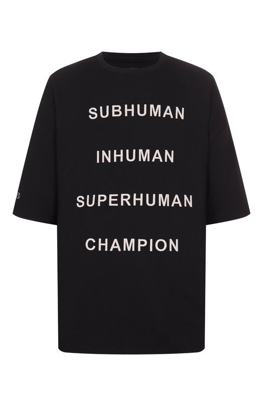Хлопковая футболка Rick Owens x Champion Rick Owens CM01E1675/CHJG фото 1