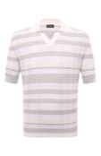 Поло из хлопка и шелка Zegna UDF63A7/C32 фото 1