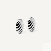 Серьги Curved Chubby Earrings – Silver PLAIN STUDIO фото 1