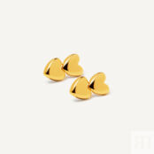 Серьги Double Heart Earrings - Gold MYSTIQUE MIRAGE фото 3