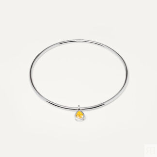 Чокер Silver Rigid Frame Necklace – Yellow Drop VIVA LA VIKA