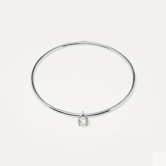 Чокер Silver Rigid Frame Necklace – Clear Round VIVA LA VIKA