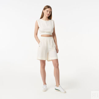 Женские бермуды Lacoste из смеси льна