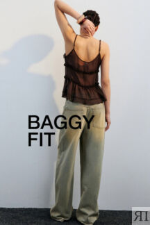 Джинсы baggy fit с тинтованным окрашиванием befree