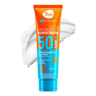 7DAYS Солнцезащитный крем для лица и тела SPF 50/ РА++++ SUN CARE 200.0