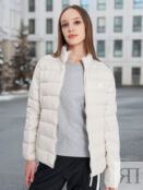 Пуховик женский adidas, Бежевый HK4664A01-. фото 1