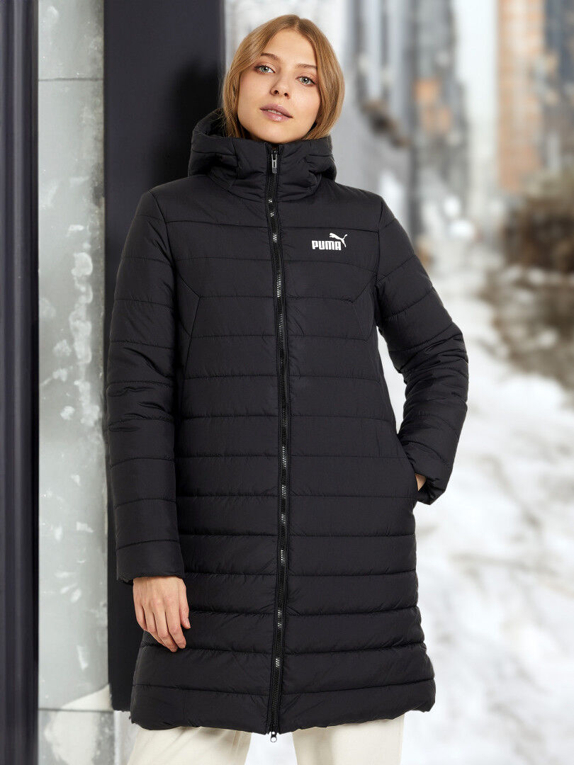 Куртка удлиненная женская PUMA ESS Hooded Padded, Черный 848942P0P-01 фото 1