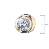 Серьги из жёлтого золота с выращенными бриллиантами e0312ps02210888 ЭПЛ Дай 8700001052535 фото 3