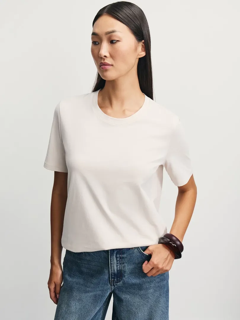 Базовая футболка из хлопка Zarina W_REGULAR11-60 фото 1