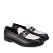 Женские демисезонные лоферы EKONIKA EN00245CN-06-black-white-24L фото 3