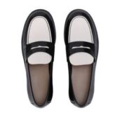 Женские демисезонные лоферы EKONIKA EN00245CN-06-black-white-24L фото 4