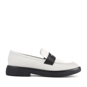 Женские демисезонные лоферы EKONIKA EN00778CN-03-white-black-24L фото 1
