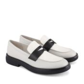 Женские демисезонные лоферы EKONIKA EN00778CN-03-white-black-24L фото 3