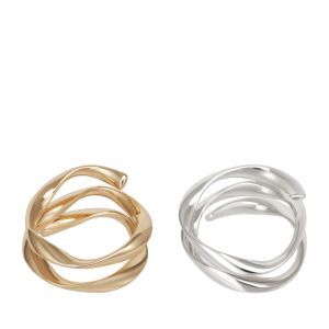 Женские кольца (набор 2 шт.) EKONIKA EN47607-silver-gold-25S фото 1