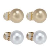 Женские серьги (набор 2 пары) EKONIKA EN49515-gold-white-25S фото 1