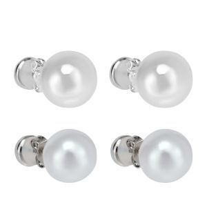 Женские серьги (набор 2 пары) EKONIKA EN49515-silver-white-25S фото 1