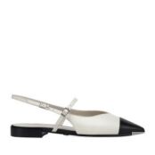 Женские балетки слингбэки EKONIKA PREMIUM PM09052CN-04-white-black-25S фото 1