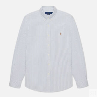 Мужская рубашка Polo Ralph Lauren Slim Fit Oxford, цвет голубой, размер XL