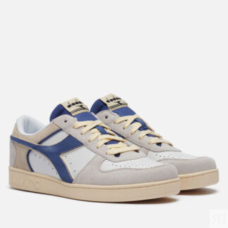 Кроссовки Diadora Magic Basket Low Suede Leather, цвет белый, размер 44.5 E