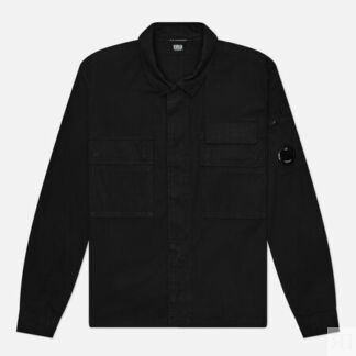 Мужская рубашка C.P. Company Organic Gabardine Lens, цвет чёрный, размер L